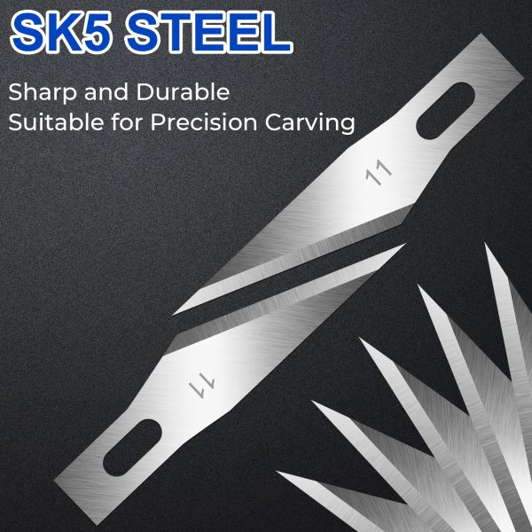 DIYSELF 150 PCS Exacto Knife Blades 11, Sharp Hobby Knife Blades, High Carbon Steel Craft Knife Blades, #11 Hobby Knife Replacement Blades, Exacto Blades for Art, Scrapbooking, Stencil, Paper Cutting - Image 2