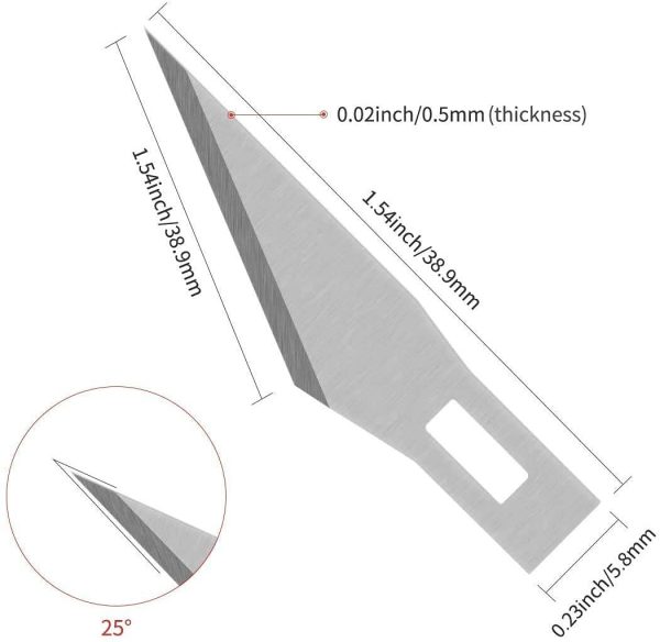 DIYSELF 300 PCS Exacto Knife Blades 11, High Carbon Steel Exacto Blades, Craft Knife Blades, #11 Exacto Knife Refill Blades with Storage Case for Scrapbooking, Stencil, Exacto Replacement Blades - Image 4