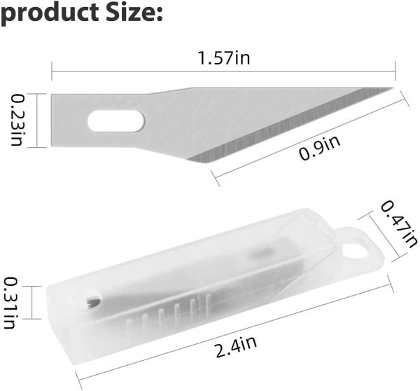 DIYSELF 23 Pack Craft Knife Precision Hobby Knife Kit, 1 Exacto Knife with 20 Spare Art Knife Blades for Art, Scrapbooking, Stencil - Image 3