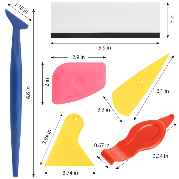 DIYSELF Window Tint Kit for Cars, 45 Pcs Vehicle Glass Protective Film Wrapping Set, Squeegee for Vinyl, Vinyl Wrap Tools, Window Tint Tools, Car Film Kit - Image 5