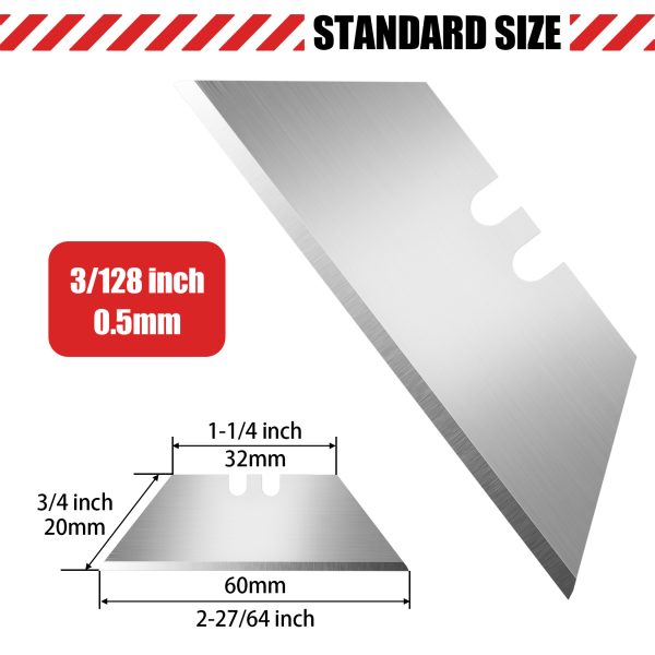 DIYSELF 50 Pack Utility Knife Blades, SK5 Steel Box Cutter Blades with Dispenser, Standard Blades for Box Cutter Utility Knife Replacement, Sharper Utility Blades, Refills - Image 6